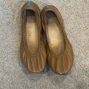 Tieks Chestnut Leather Classic Ballet Flats Size 8